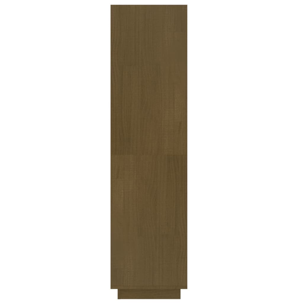 Bokhylle Honningbrun Romdeler 60x35x135 cm heltre furu