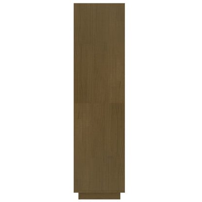 Bokhylle Honningbrun Romdeler 60x35x135 cm heltre furu