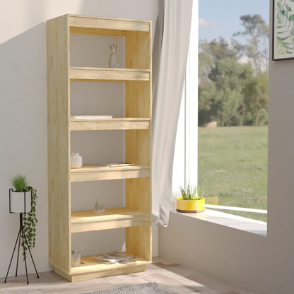 Bokhylle Tre Romdeler 60x35x167 cm heltre furu