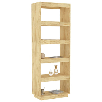 Bokhylle Tre Romdeler 60x35x167 cm heltre furu