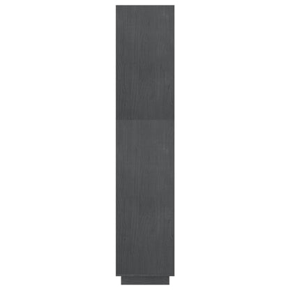 Bokhylle Grå Romdeler 60x35x167 cm heltre furu