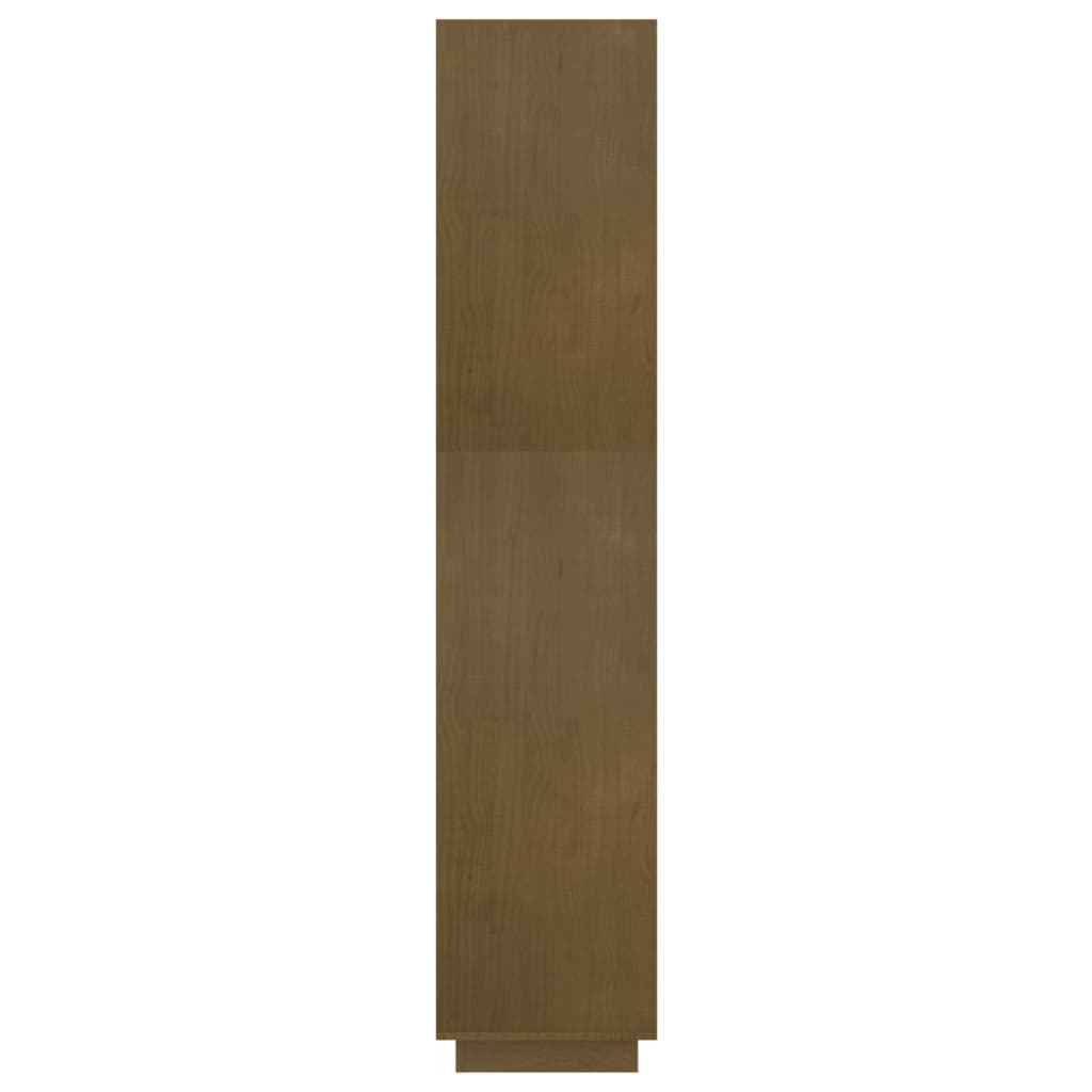 Bokhylle Honningbrun Romdeler 60x35x167 cm heltre furu