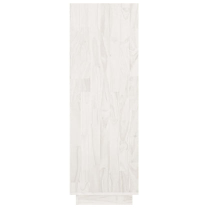Bokhylle Hvit Romdeler 80x35x103 cm heltre furu