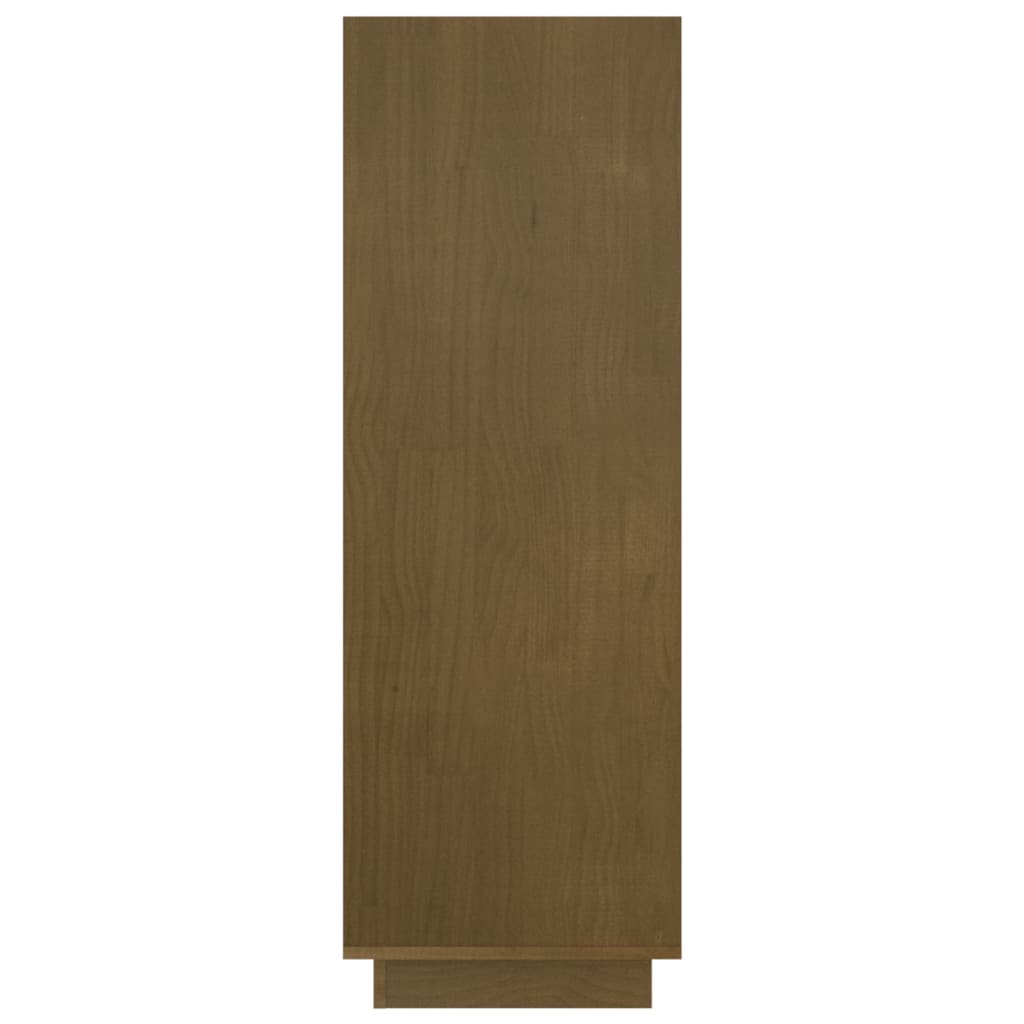Bokhylle Honningbrun Romdeler 80x35x103 cm heltre furu