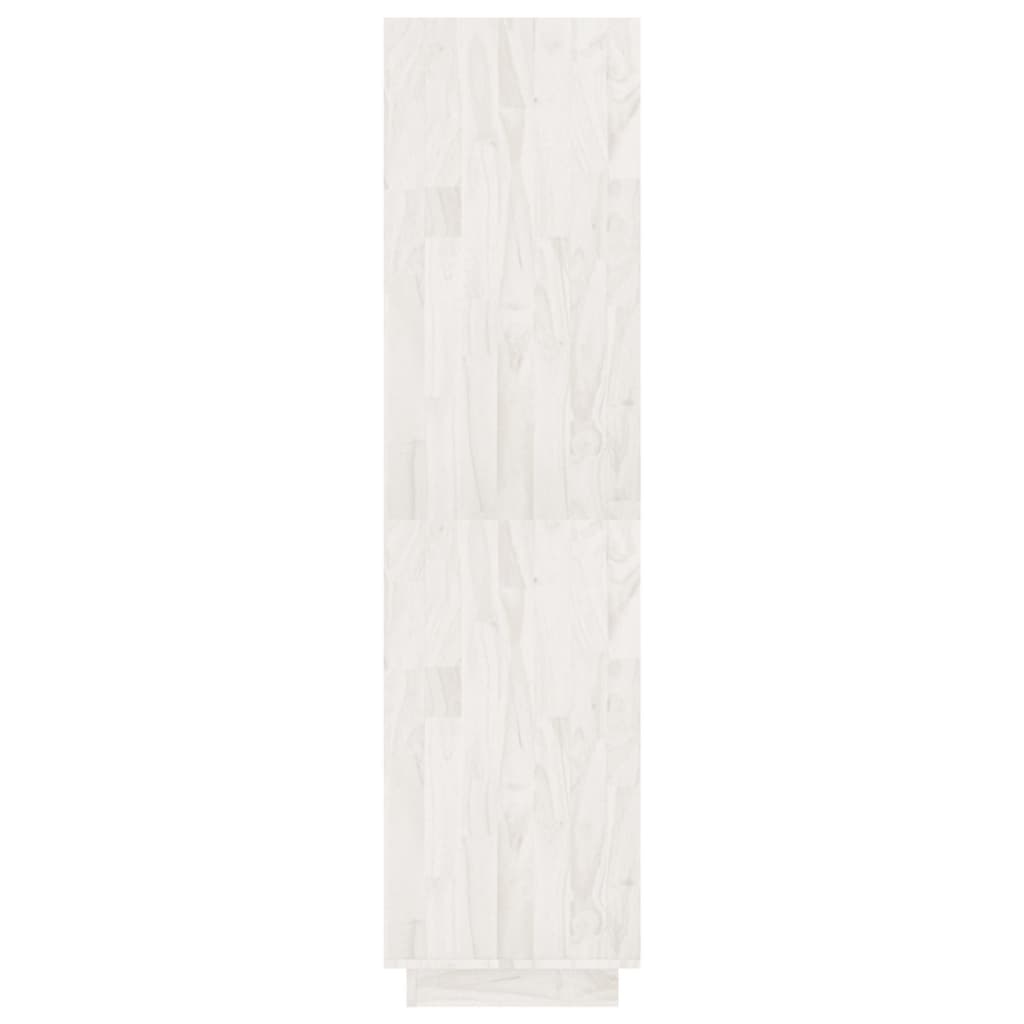 Bokhylle Hvit Romdeler 80x35x135 cm heltre furu