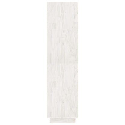 Bokhylle Hvit Romdeler 80x35x135 cm heltre furu