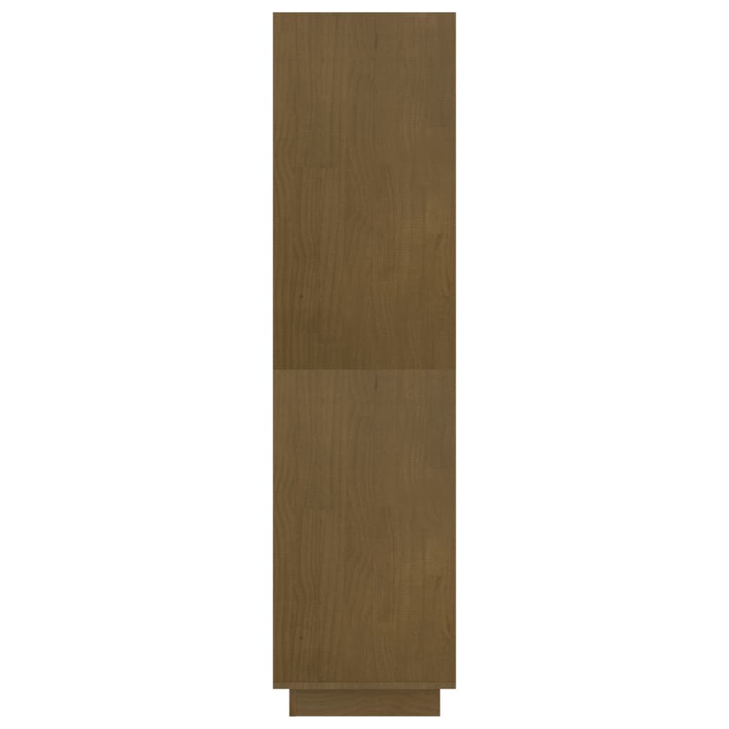 Bokhylle Honningbrun Romdeler 80x35x135 cm heltre furu