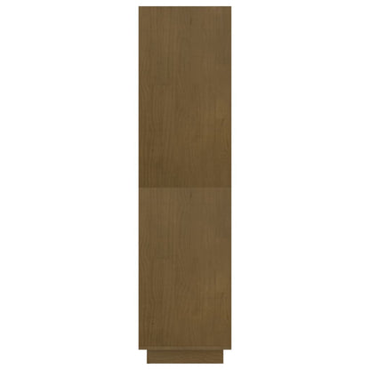 Bokhylle Honningbrun Romdeler 80x35x135 cm heltre furu