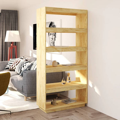 Bokhylle Tre Romdeler 80x35x167 cm heltre furu