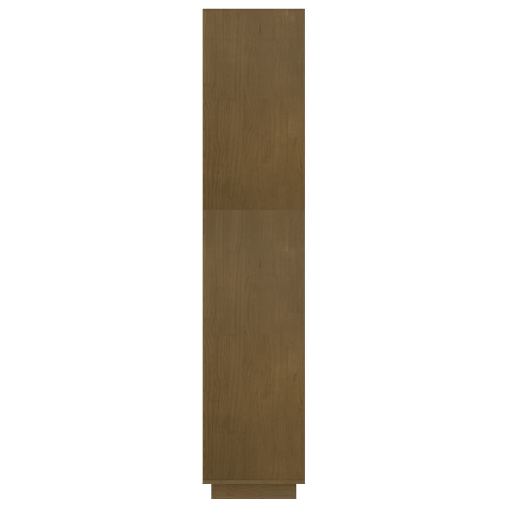 Bokhylle Honningbrun Romdeler 80x35x167 cm heltre furu