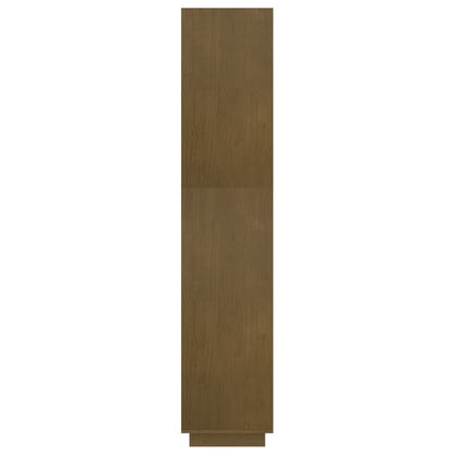 Bokhylle Honningbrun Romdeler 80x35x167 cm heltre furu