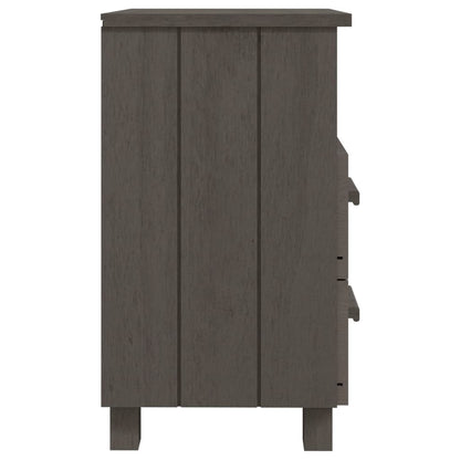 Nattbord Sengbord Grå Lysegrå HAMAR 40x35x62 cm heltre furu