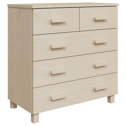 Kommode Honningbrun HAMAR 79x40x80 cm heltre furu