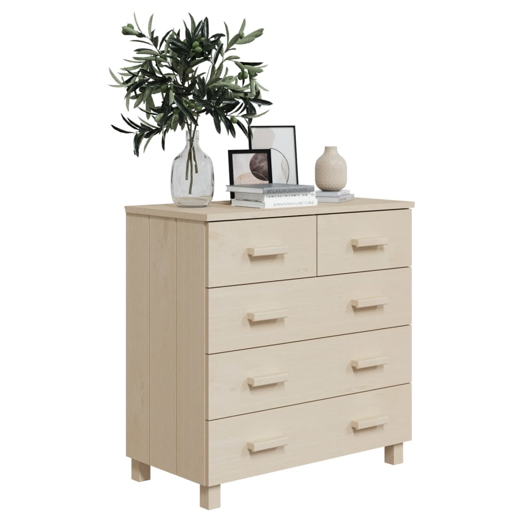 Kommode Honningbrun HAMAR 79x40x80 cm heltre furu
