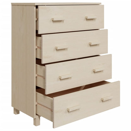 Kommode Honningbrun HAMAR 79x40x103,5 cm heltre furu
