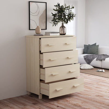 Kommode Honningbrun HAMAR 79x40x103,5 cm heltre furu