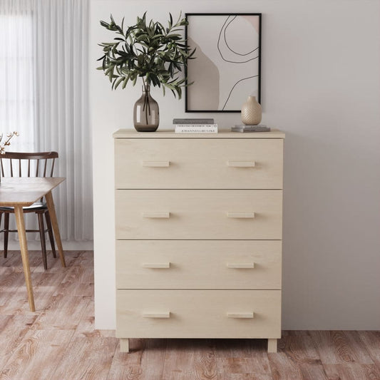 Kommode Honningbrun HAMAR 79x40x103,5 cm heltre furu