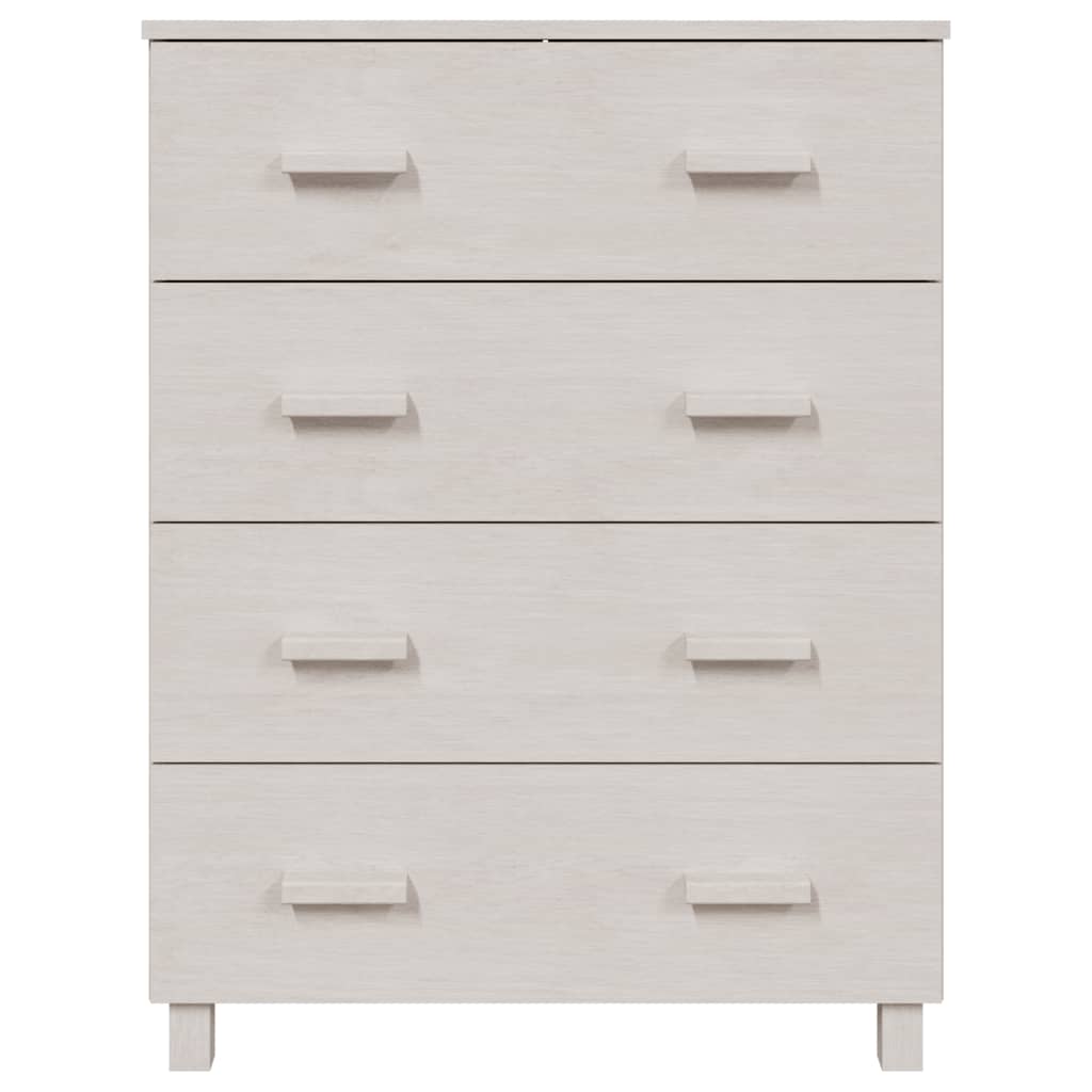Kommode Hvit HAMAR 79x40x103,5 cm heltre furu