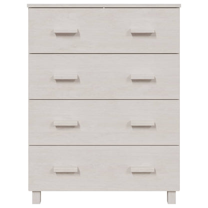 Kommode Hvit HAMAR 79x40x103,5 cm heltre furu