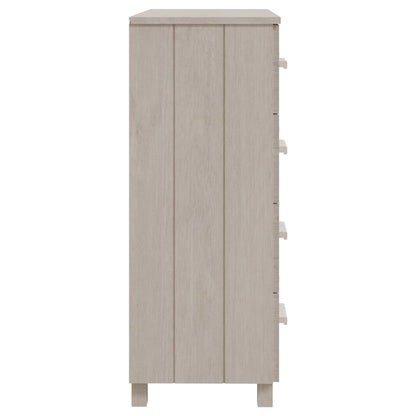 Kommode Hvit HAMAR 79x40x103,5 cm heltre furu