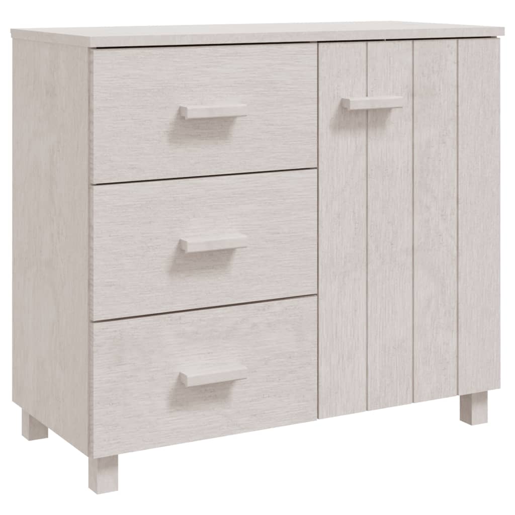 Skjenk Hvit HAMAR 90x40x80 cm heltre furu