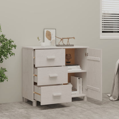 Skjenk Hvit HAMAR 90x40x80 cm heltre furu