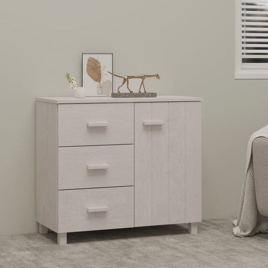 Skjenk Hvit HAMAR 90x40x80 cm heltre furu