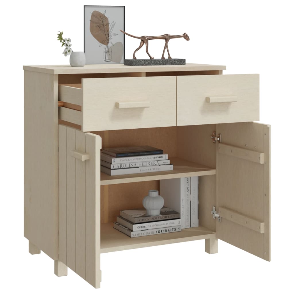Kommode Honningbrun HAMAR 79x40x80 cm heltre furu