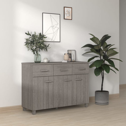 Skjenk Grå HAMAR lysegrå 113x40x80 cm heltre furu