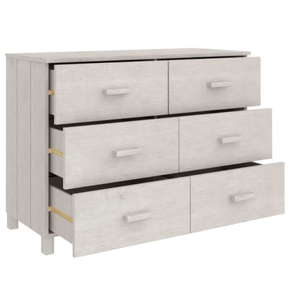 Skjenk Hvit HAMAR 113x40x80 cm heltre furu