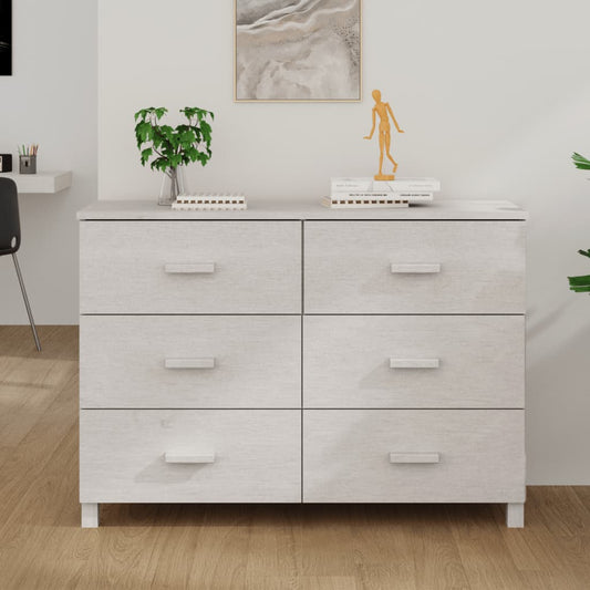 Skjenk Hvit HAMAR 113x40x80 cm heltre furu
