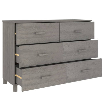 Skjenk Grå HAMAR 113x40x80 cm heltre furu