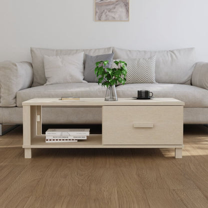 Salongbord Sofabord Tre heltre furu Honningbrun HAMAR 100x55x35 cm