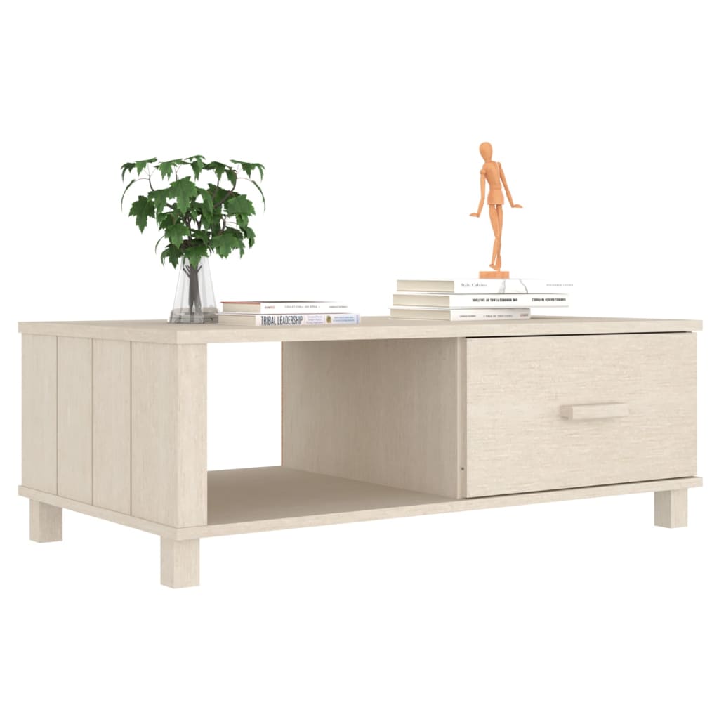 Salongbord Sofabord Tre heltre furu Honningbrun HAMAR 100x55x35 cm