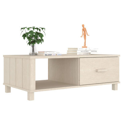 Salongbord Sofabord Tre heltre furu Honningbrun HAMAR 100x55x35 cm