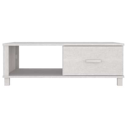 Salongbord Sofabord Hvit HAMAR 100x55x35 cm heltre furu