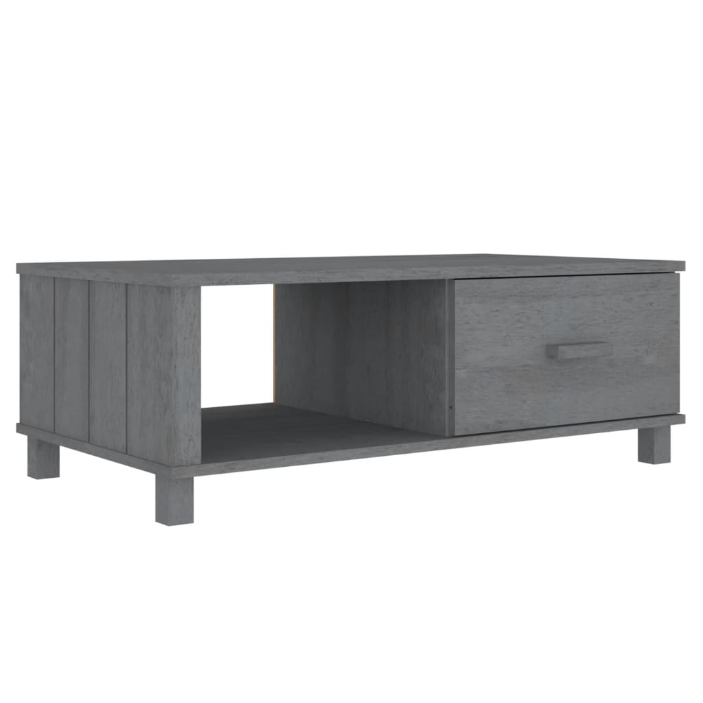 Salongbord Sofabord Grå HAMAR 100x55x35 cm heltre furu