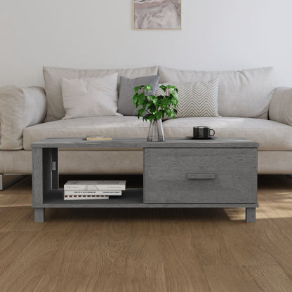 Salongbord Sofabord Grå HAMAR 100x55x35 cm heltre furu