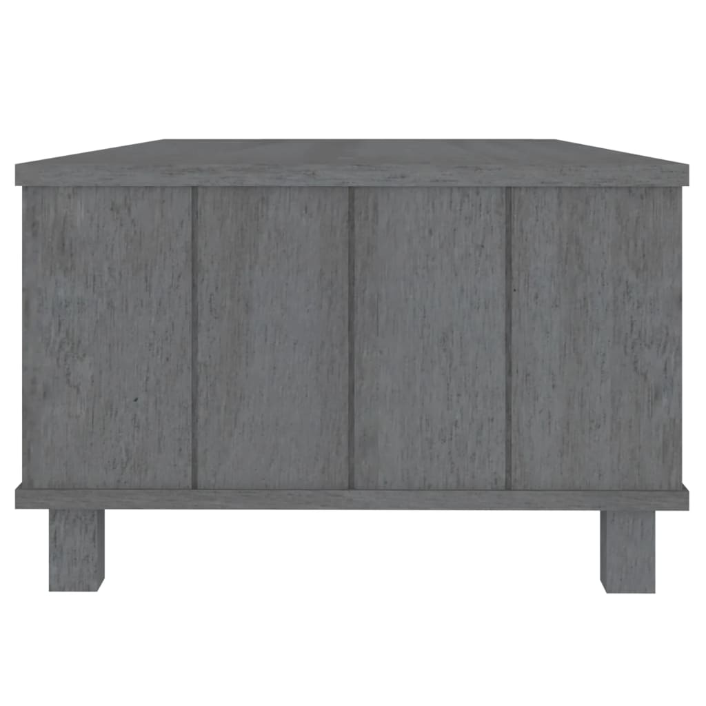 Salongbord Sofabord Grå HAMAR 100x55x35 cm heltre furu