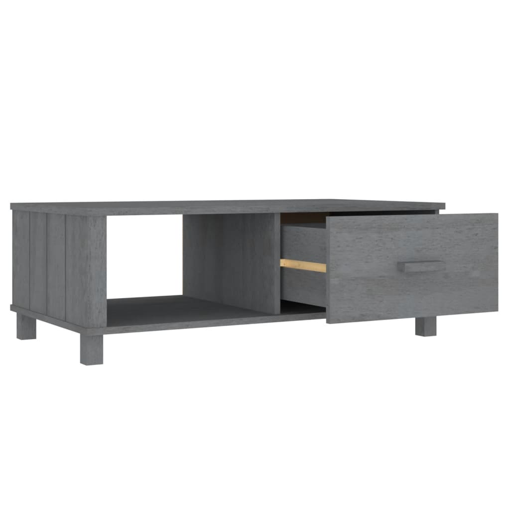 Salongbord Sofabord Grå HAMAR 100x55x35 cm heltre furu