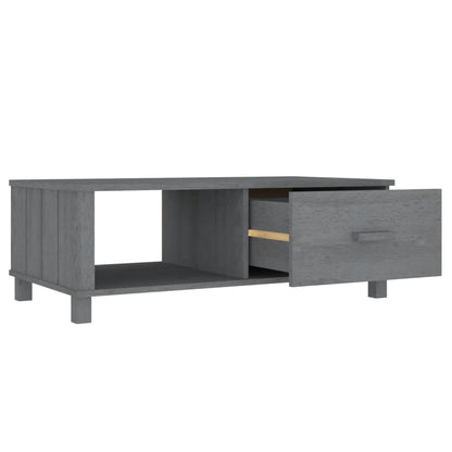 Salongbord Sofabord Grå HAMAR 100x55x35 cm heltre furu