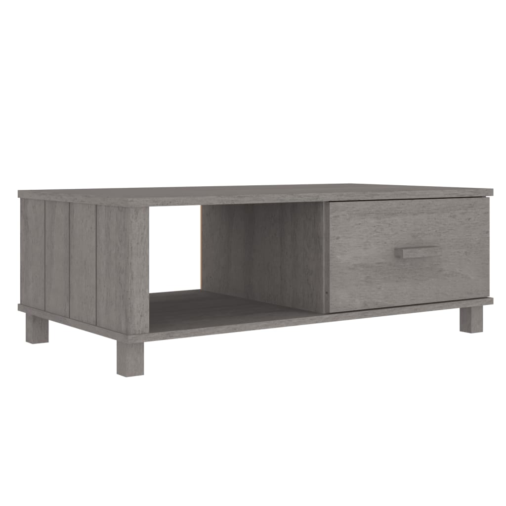 Salongbord Sofabord Grå HAMAR 100x55x35 cm heltre furu