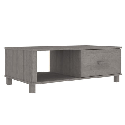Salongbord Sofabord Grå HAMAR 100x55x35 cm heltre furu