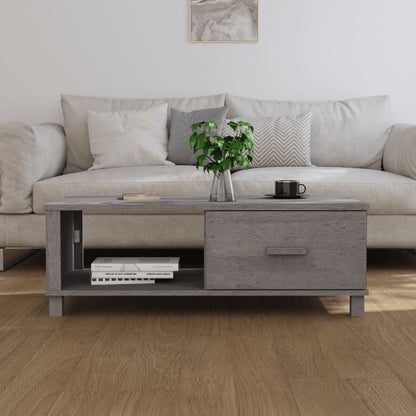 Salongbord Sofabord Grå HAMAR 100x55x35 cm heltre furu