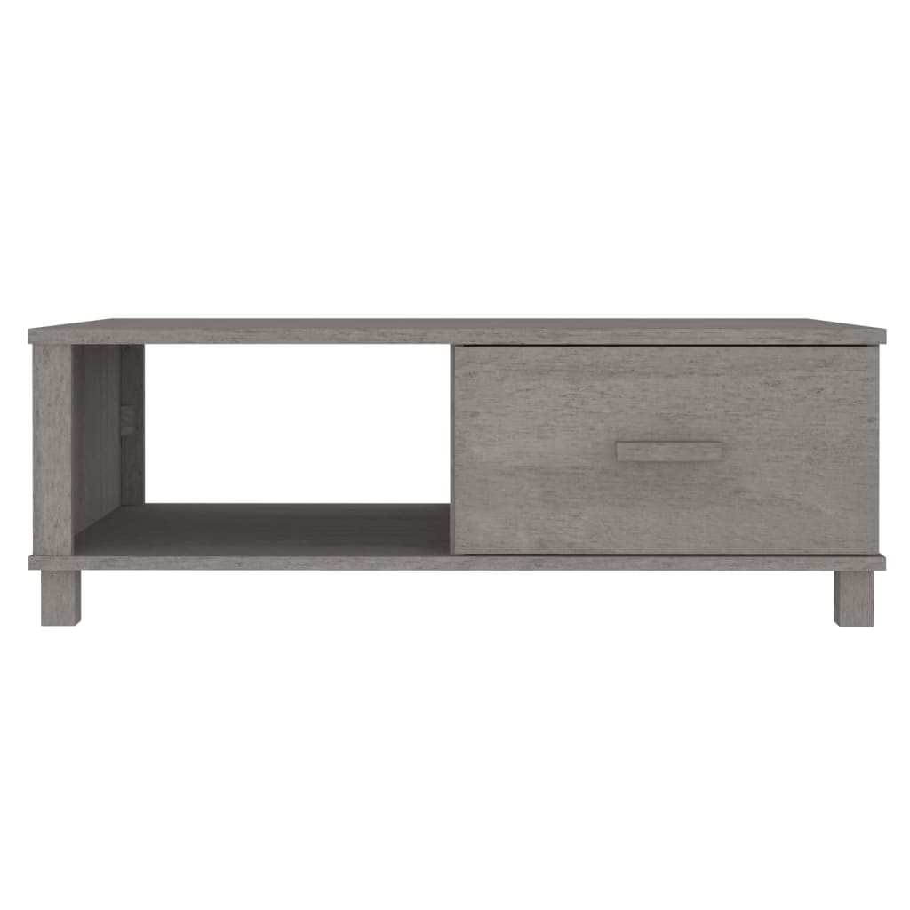 Salongbord Sofabord Grå HAMAR 100x55x35 cm heltre furu