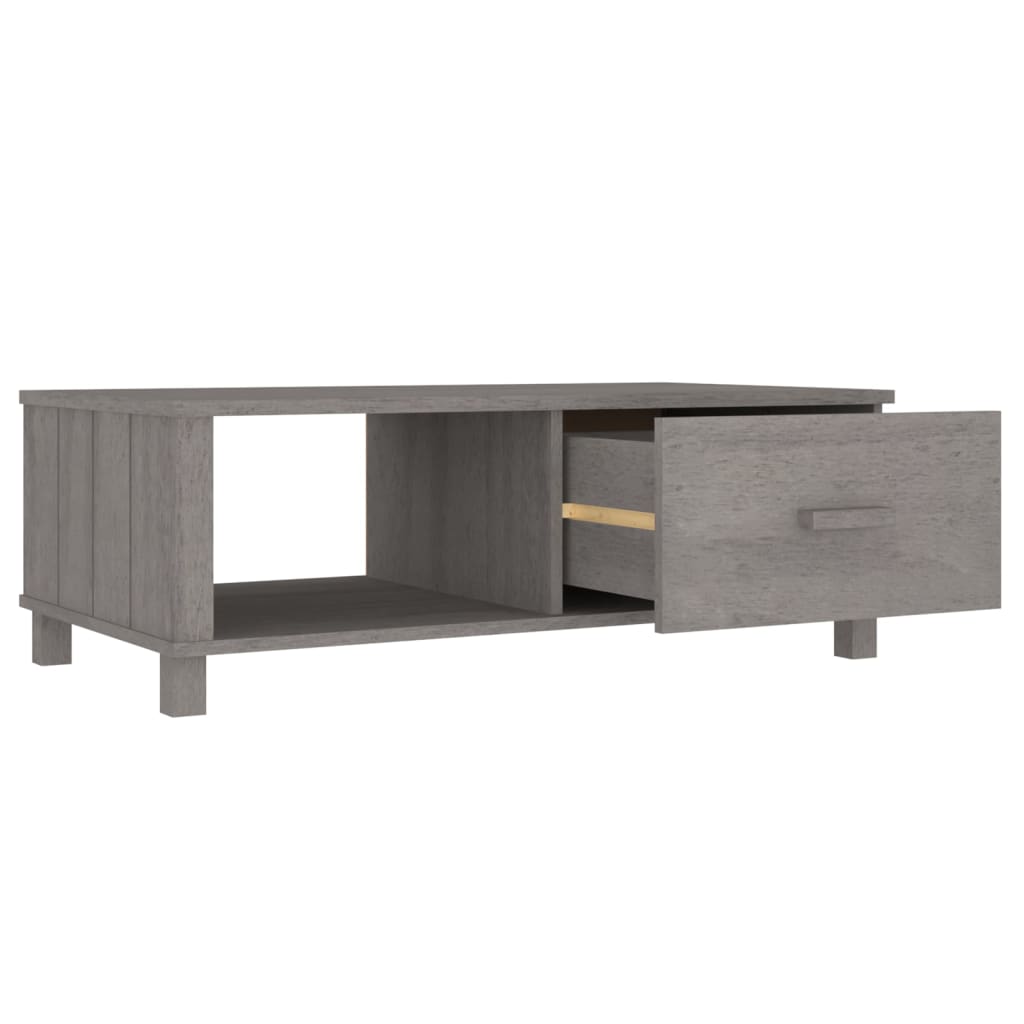 Salongbord Sofabord Grå HAMAR 100x55x35 cm heltre furu