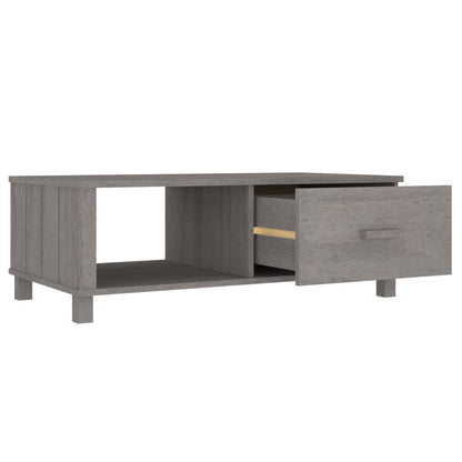 Salongbord Sofabord Grå HAMAR 100x55x35 cm heltre furu