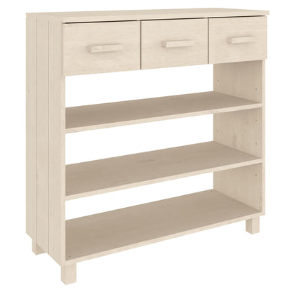 Avlastningsbord Konsollbord Tre HAMAR Honningbrun 90x35x90 cm heltre furu
