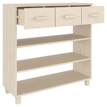 Avlastningsbord Konsollbord Tre HAMAR Honningbrun 90x35x90 cm heltre furu