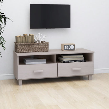 TV-Møbel Hvit TV-benk HAMAR 106x40x40 cm heltre furu